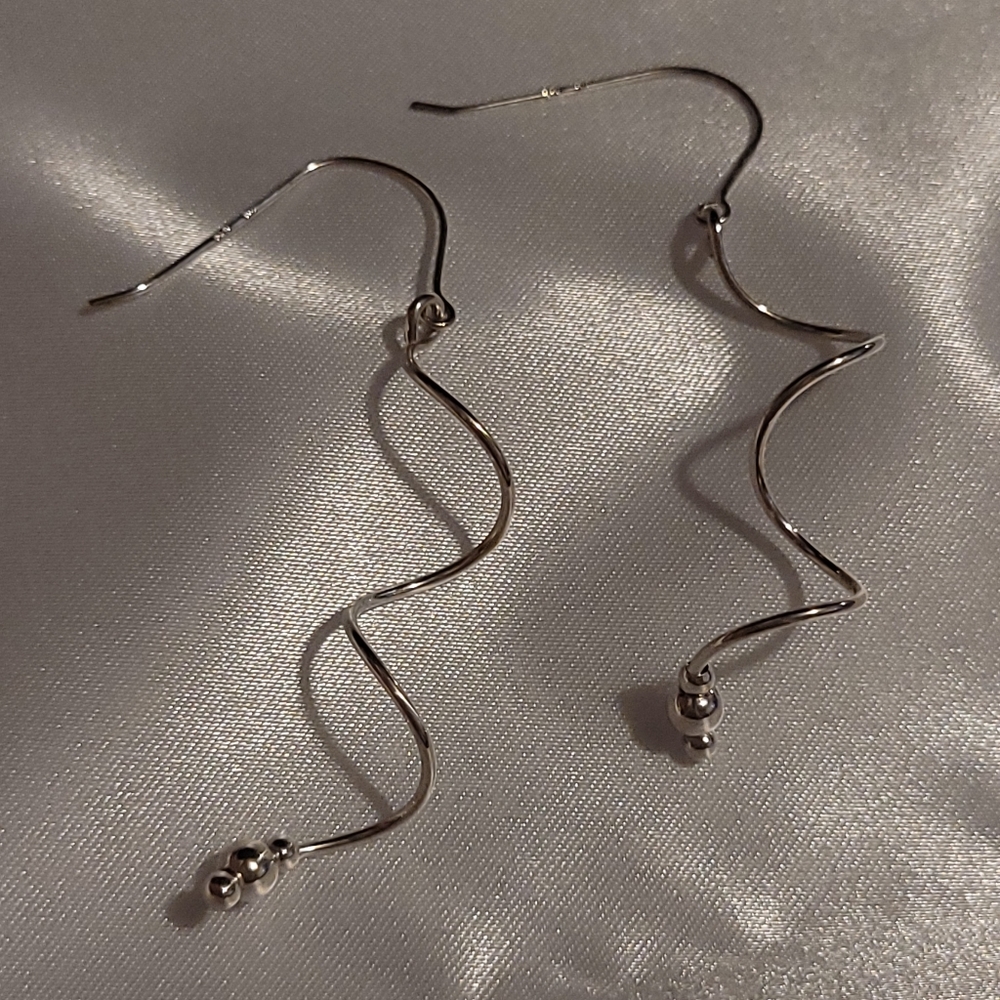 Twirled Silver Earrings